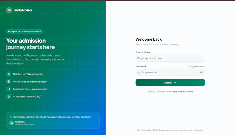 JambAdvisor screenshot 1
