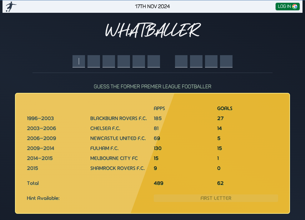 Whatballer - Vermutlich erraten Sie den Premier League -Fußballer täglich. Medien 1