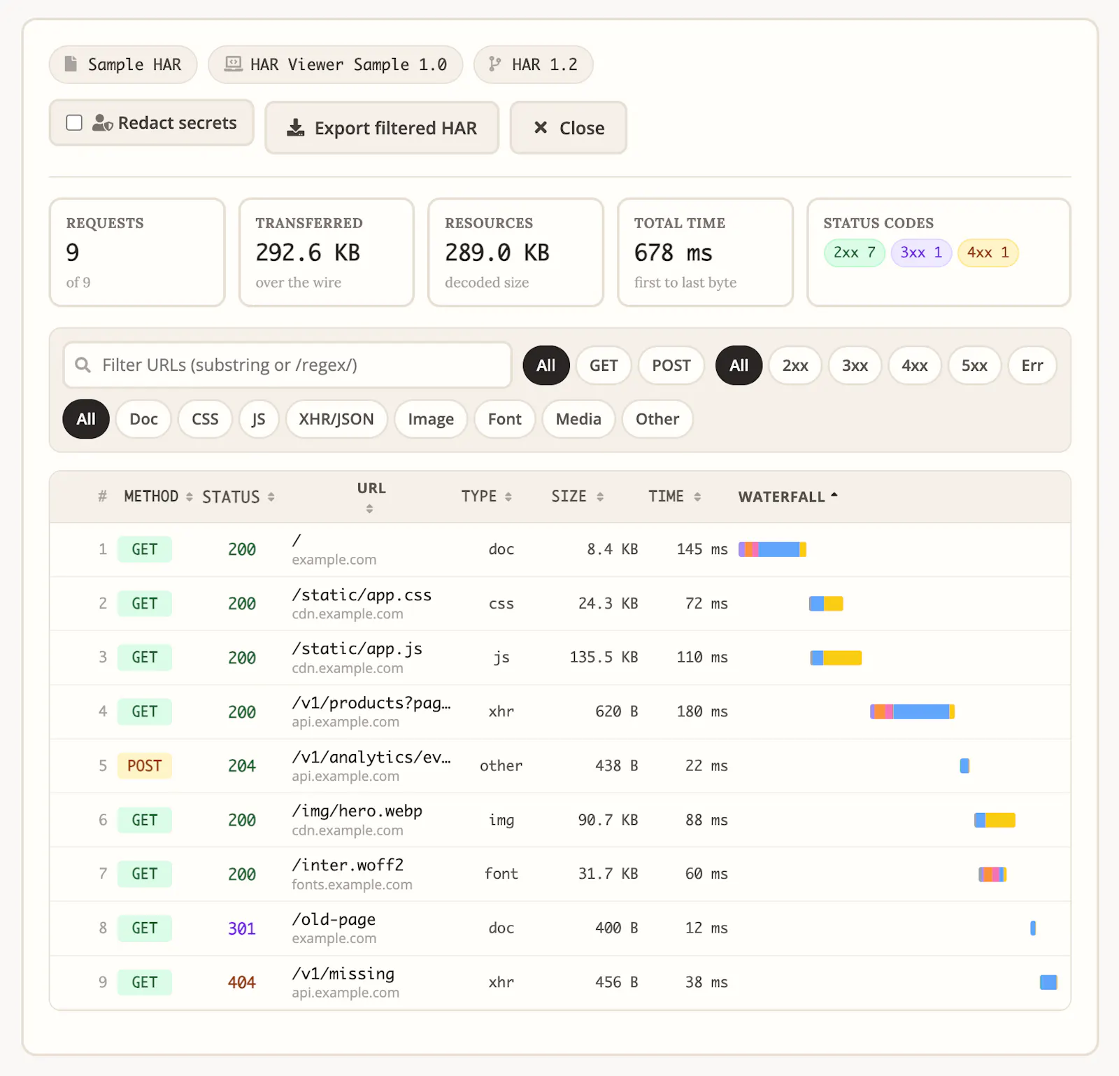 HAR File Viewer screenshot 2