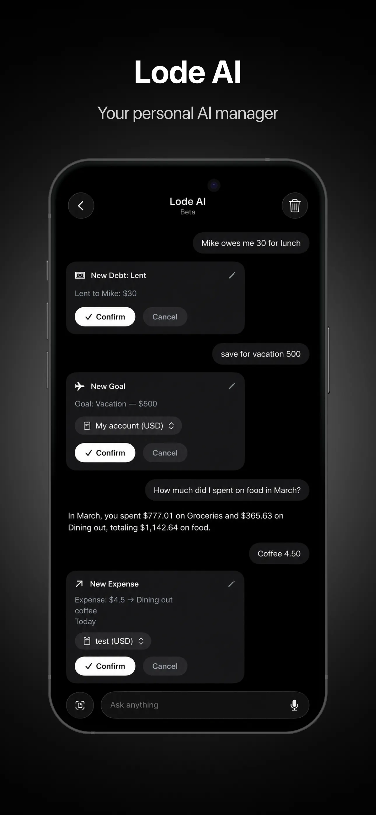 Lode – AI Expense Tracker gallery image
