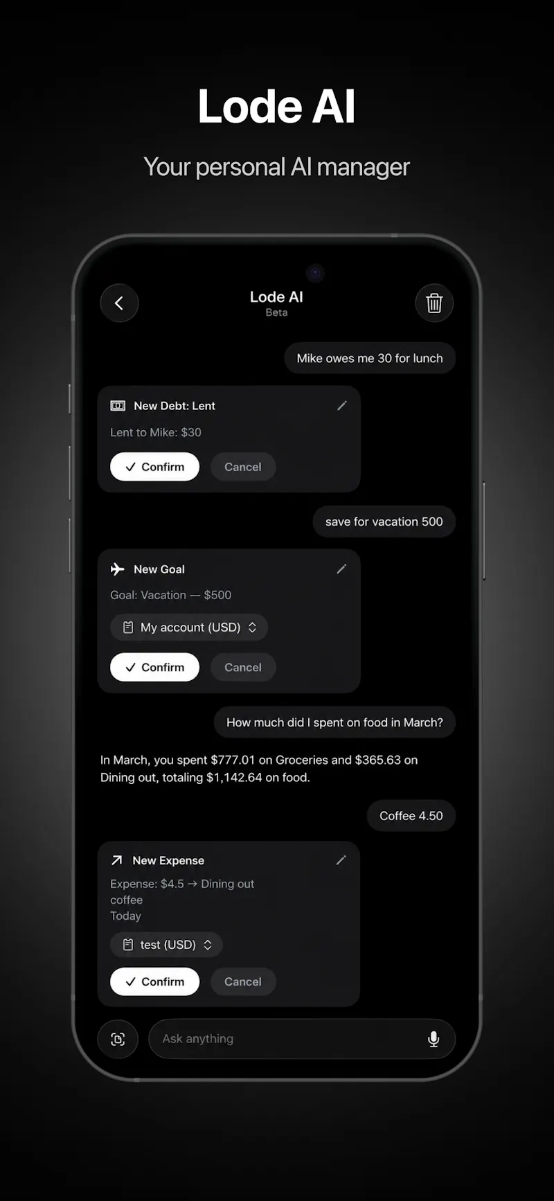 Lode – AI Expense Tracker screenshot 7