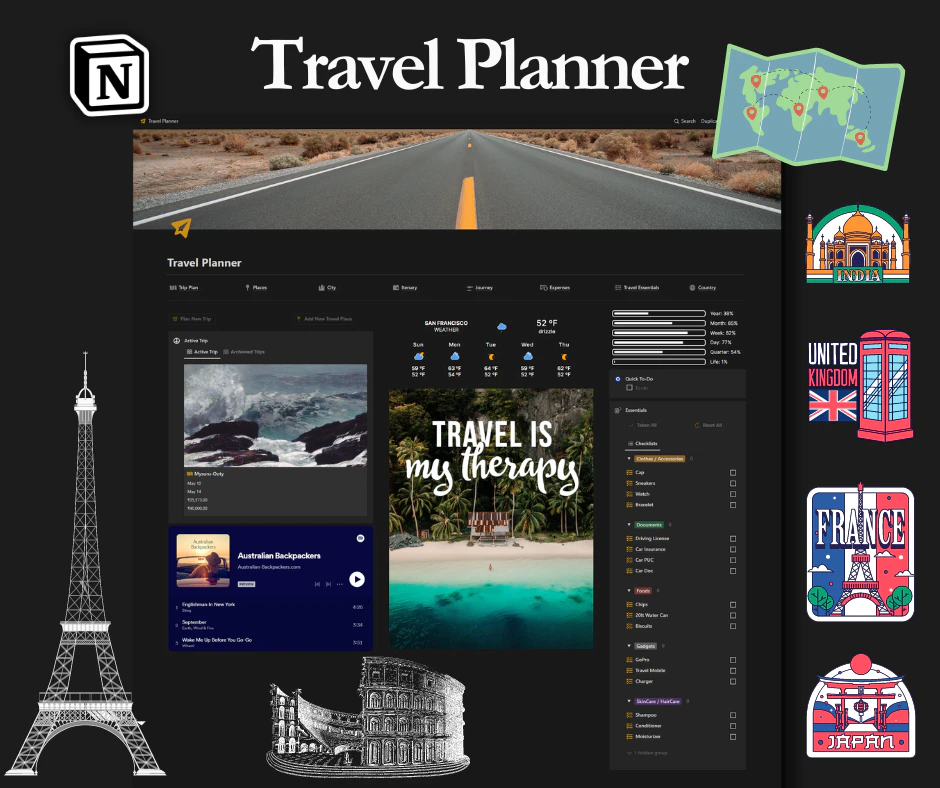 Notion Travel Planner