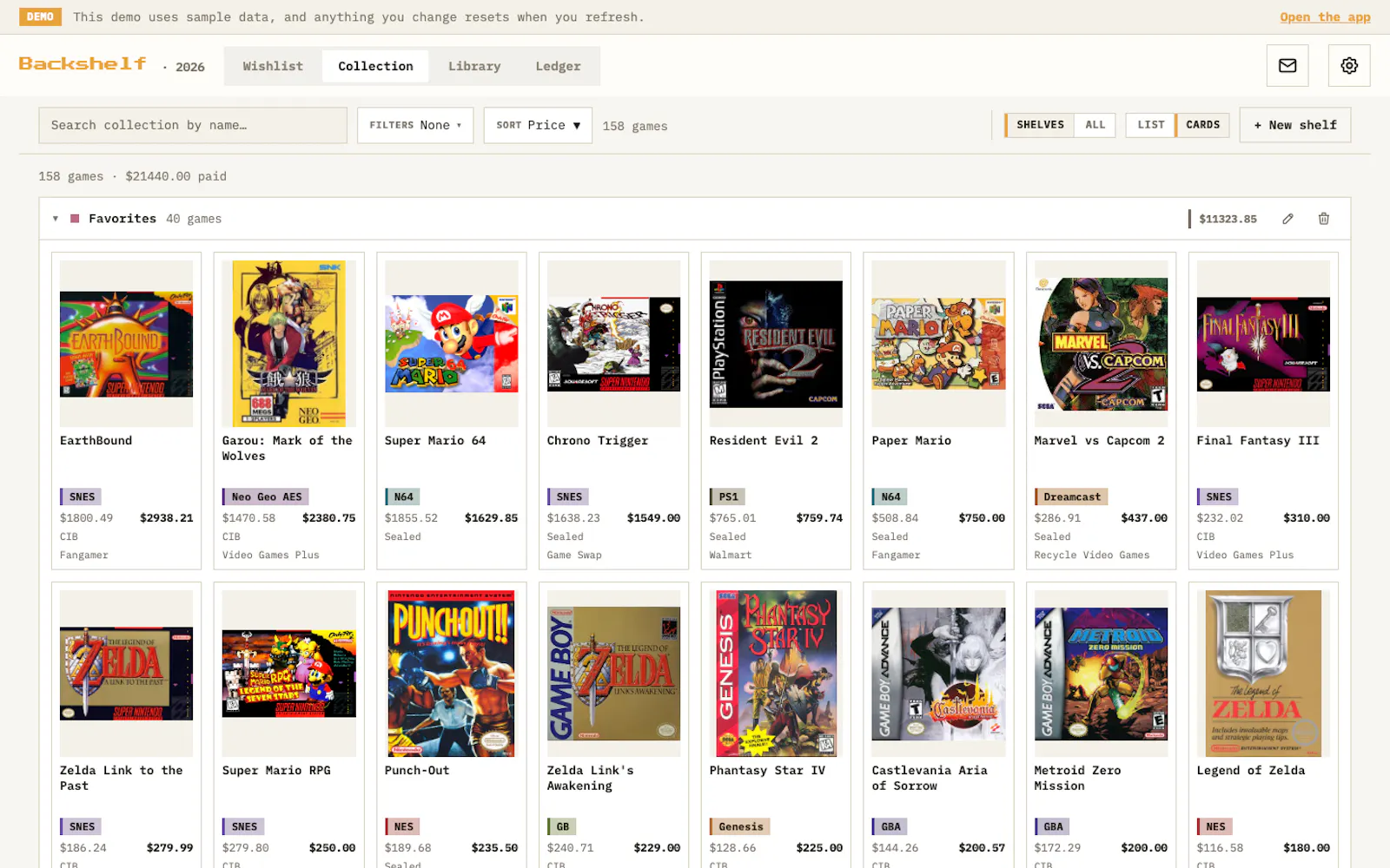 Backshelf screenshot 1