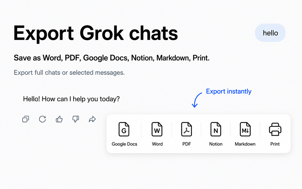 Chat Exporter for Grok gallery image