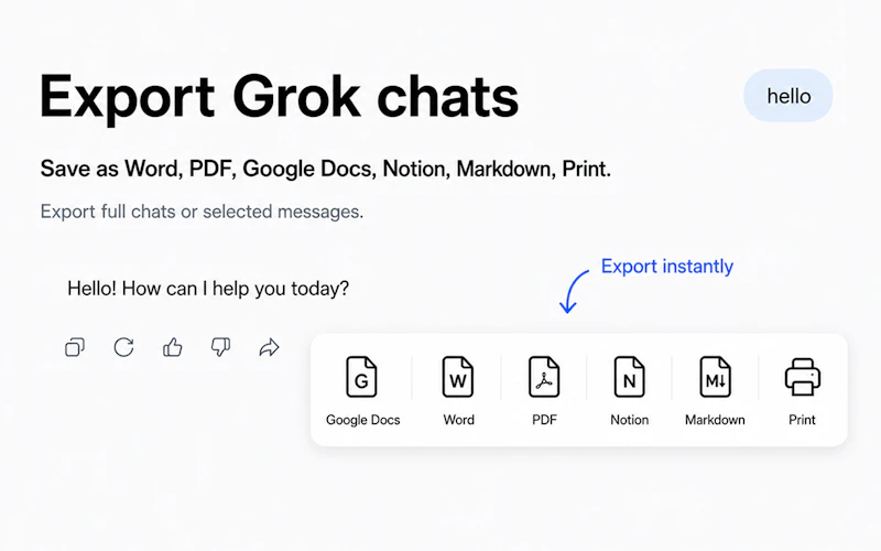 Chat Exporter for Grok screenshot 2