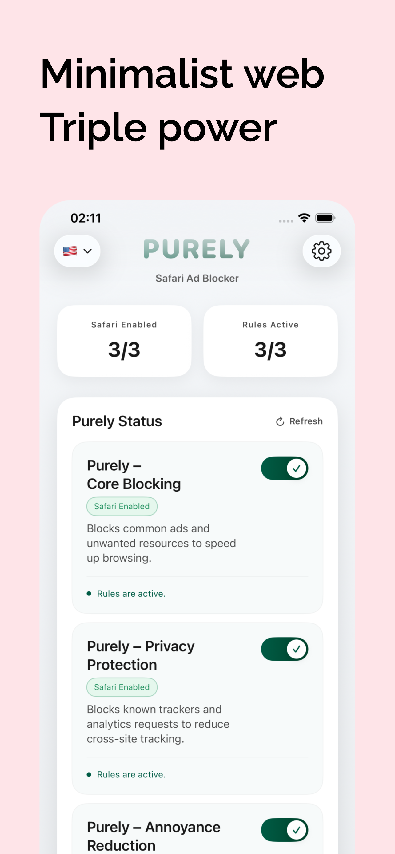 Purely - Screenshot 3 showing product features and functionality