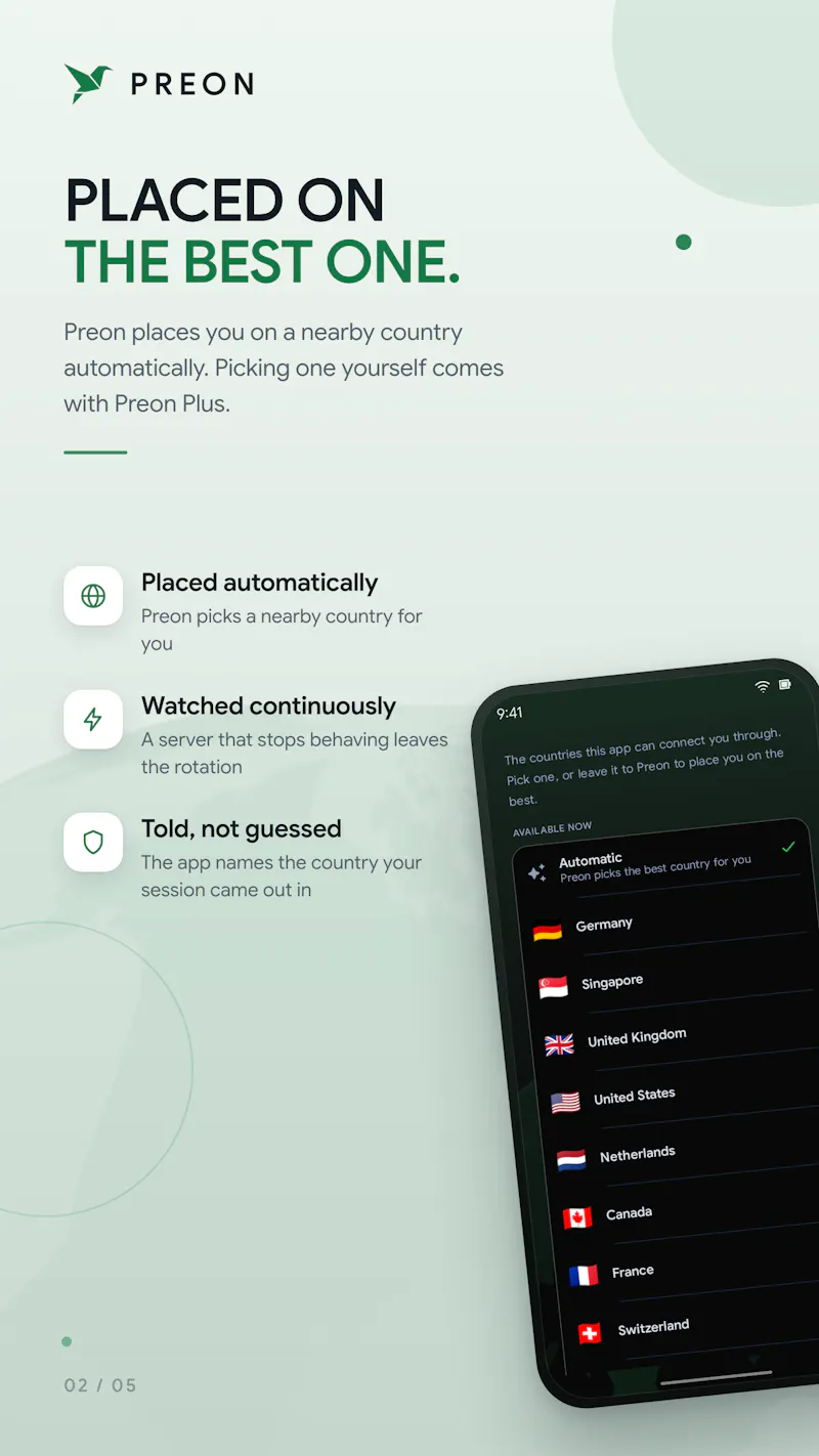 Preon VPN screenshot 2