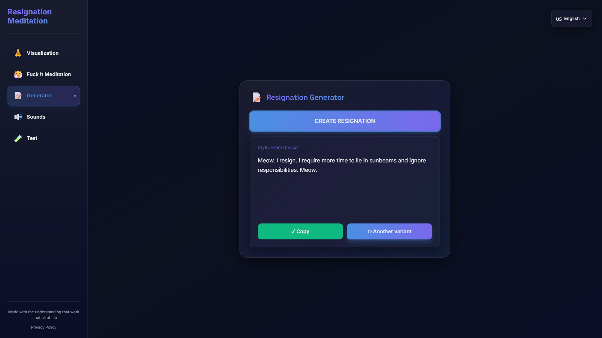 Resignation Meditation - Screenshot 3 preview