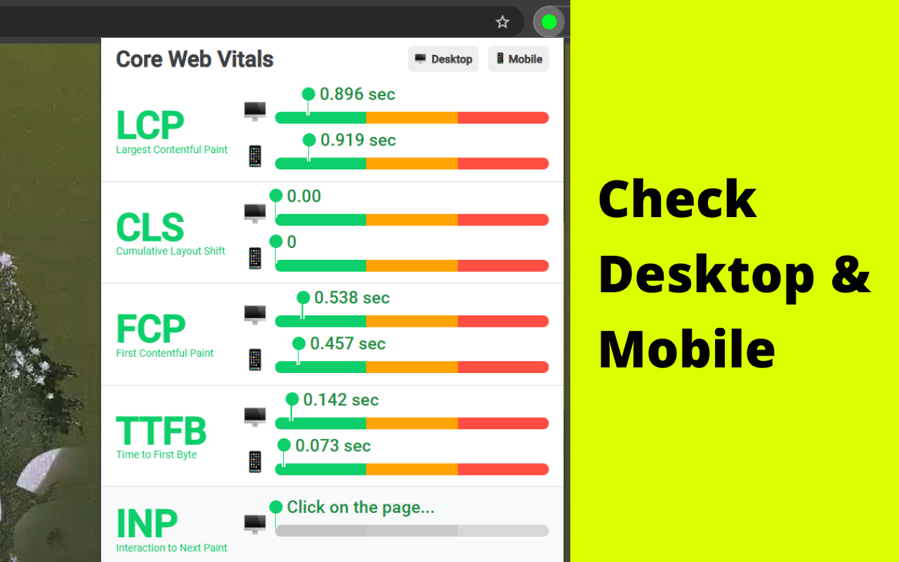 Core Web Vitals: Vérifiez le mobile et le bureau media 2