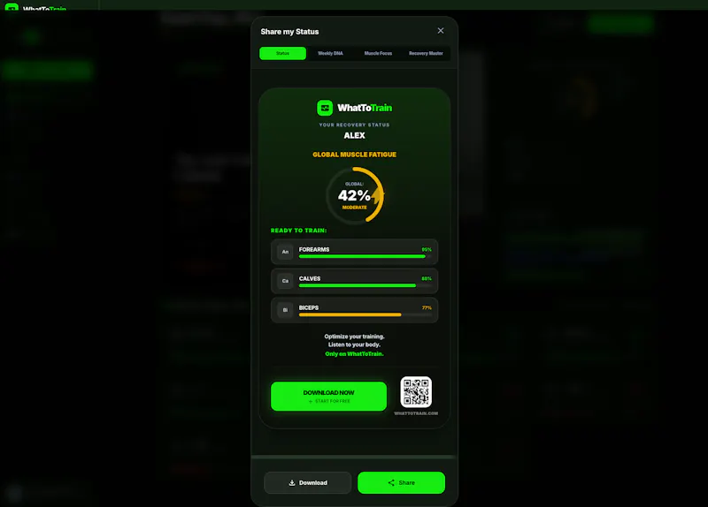 WhatToTrain screenshot 4