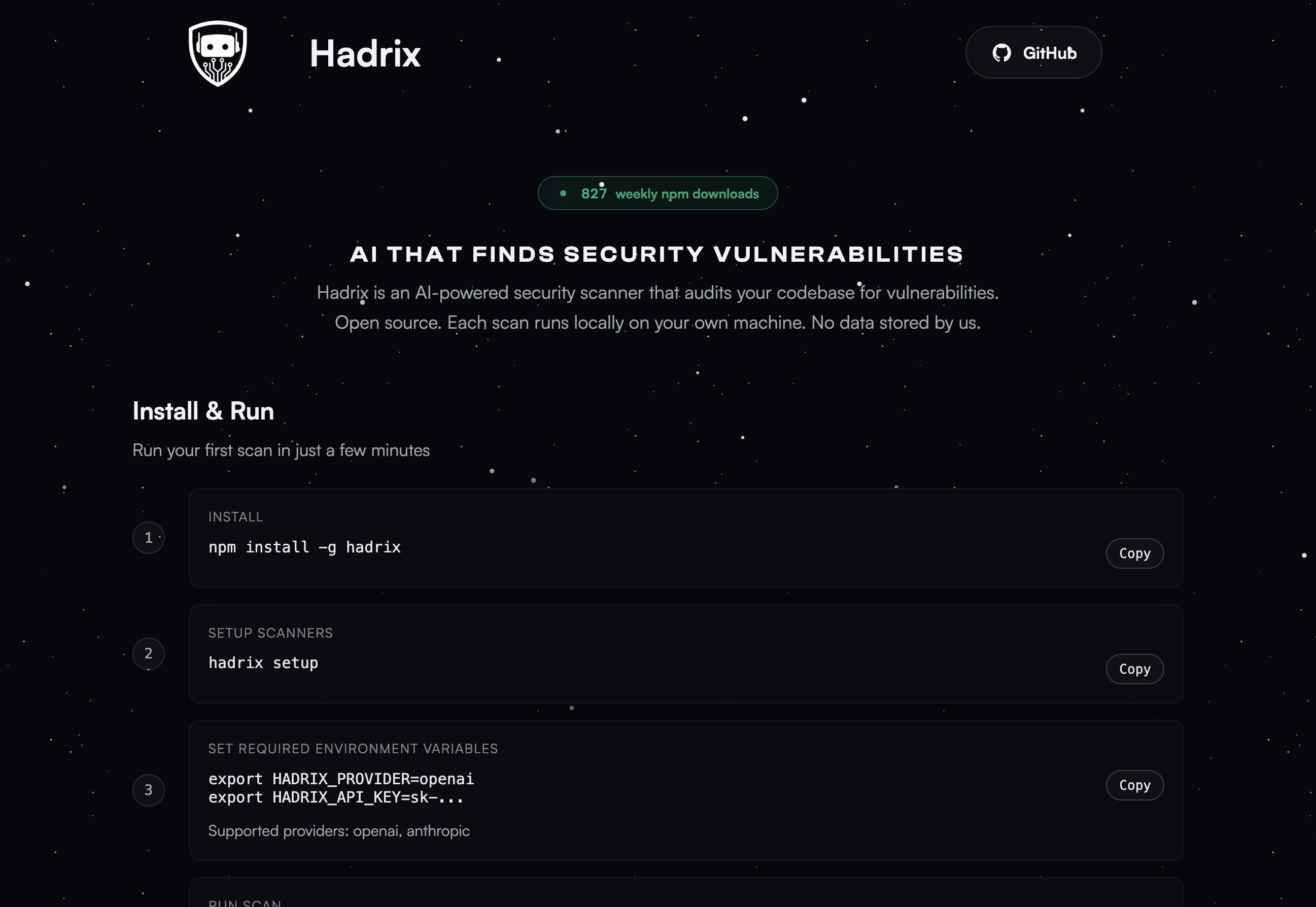 Hadrix - Main product screenshot demonstrating key features and user interface