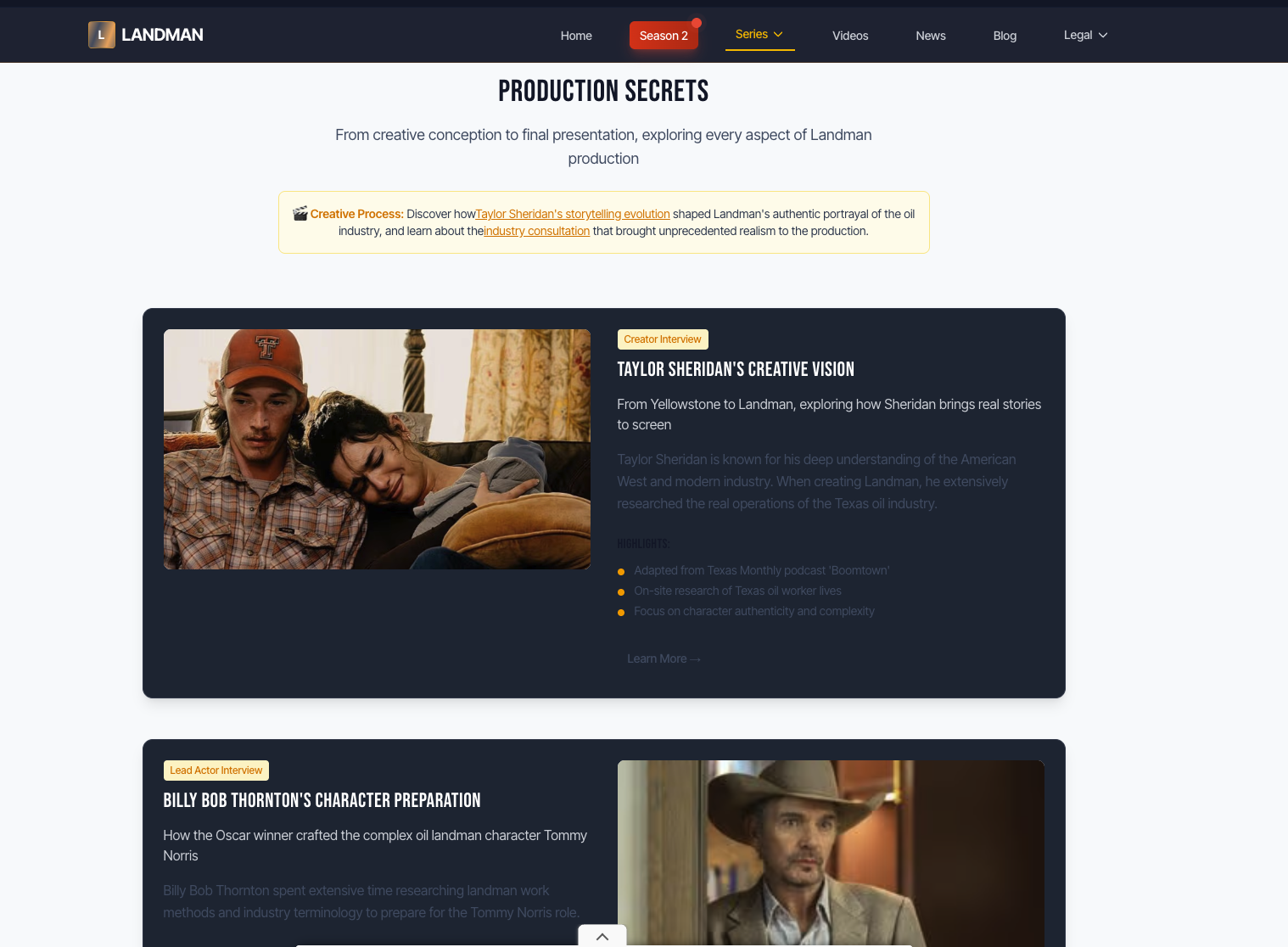 Landman Unofficial Site gallery image