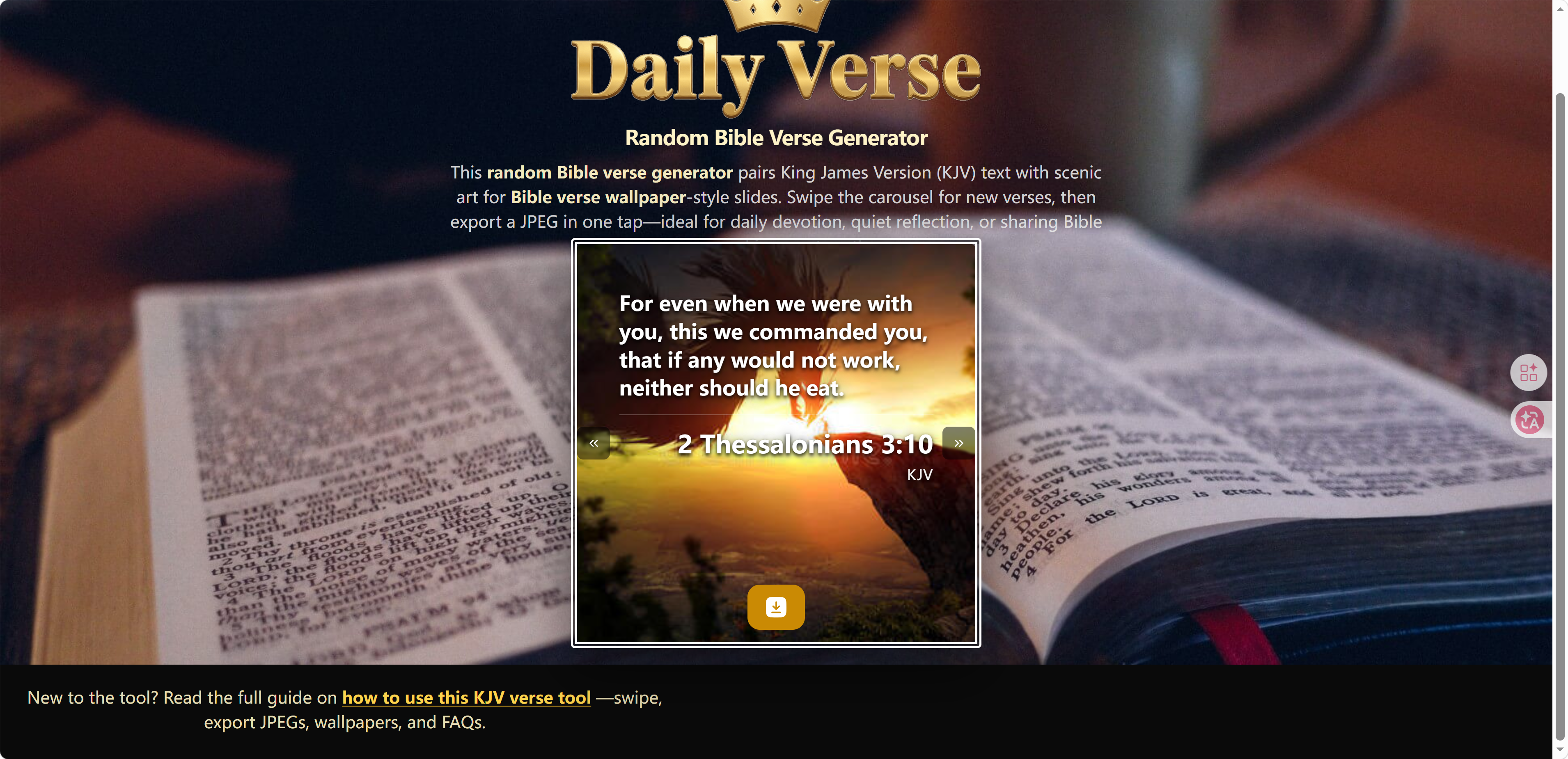 Random Bible Verse Generator gallery image