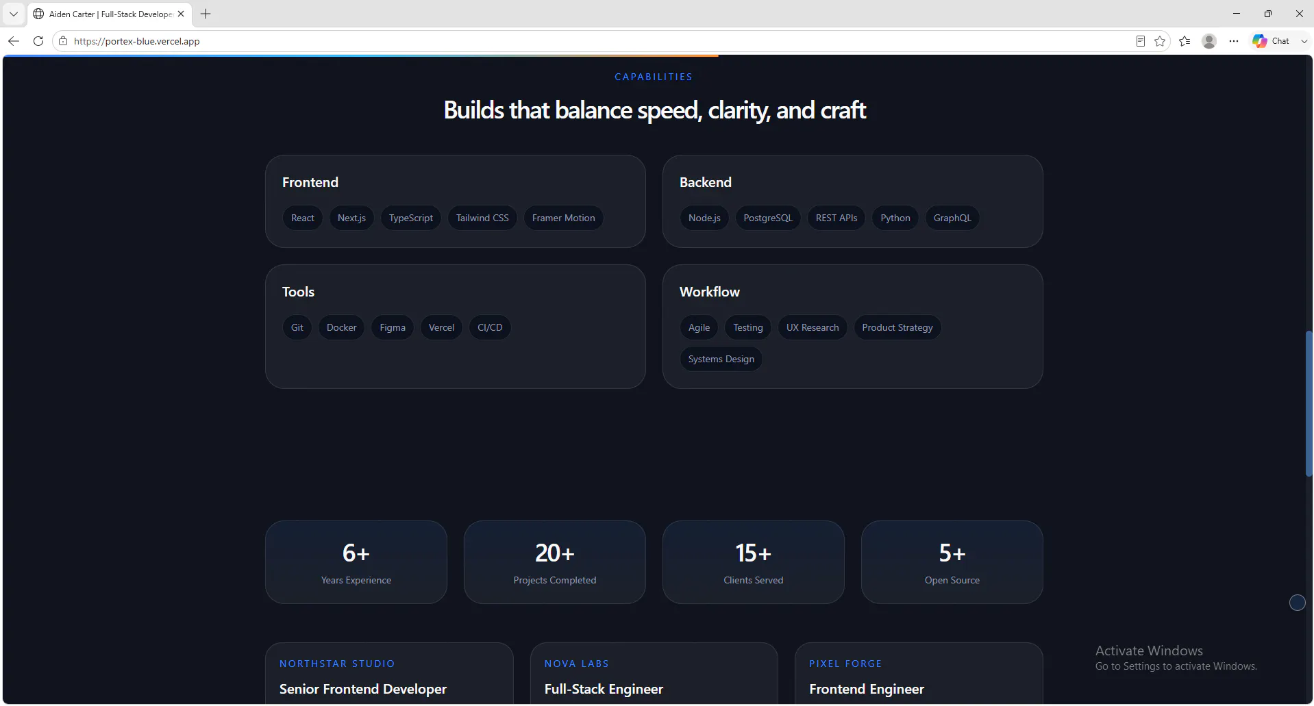 Premium Developer Portfolio Template gallery image