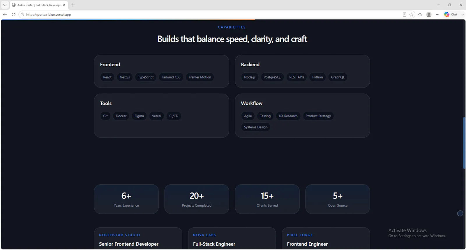 Premium Developer Portfolio Template screenshot 3