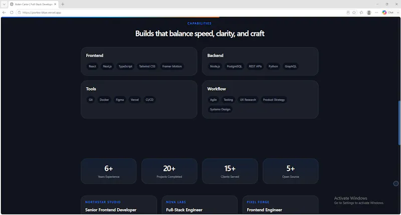 Premium Developer Portfolio Template screenshot 3