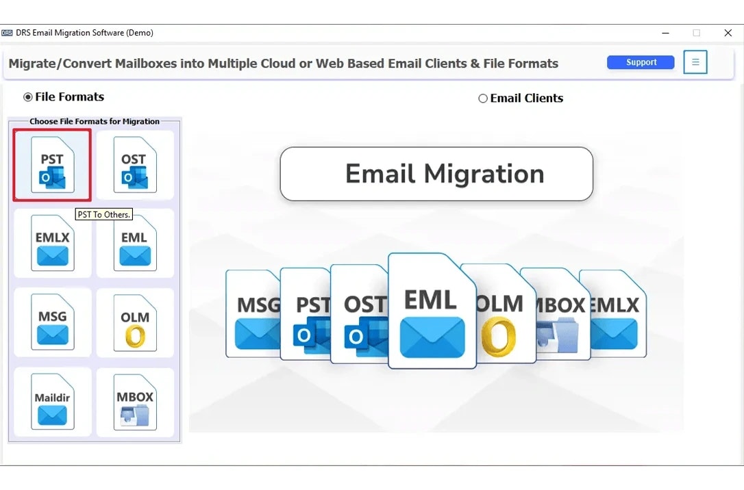 Mídia 2 de Ferramenta de migração de e -mail da Drs Softech - Solução de migração de e-mail inteligente, segura e sem complicações