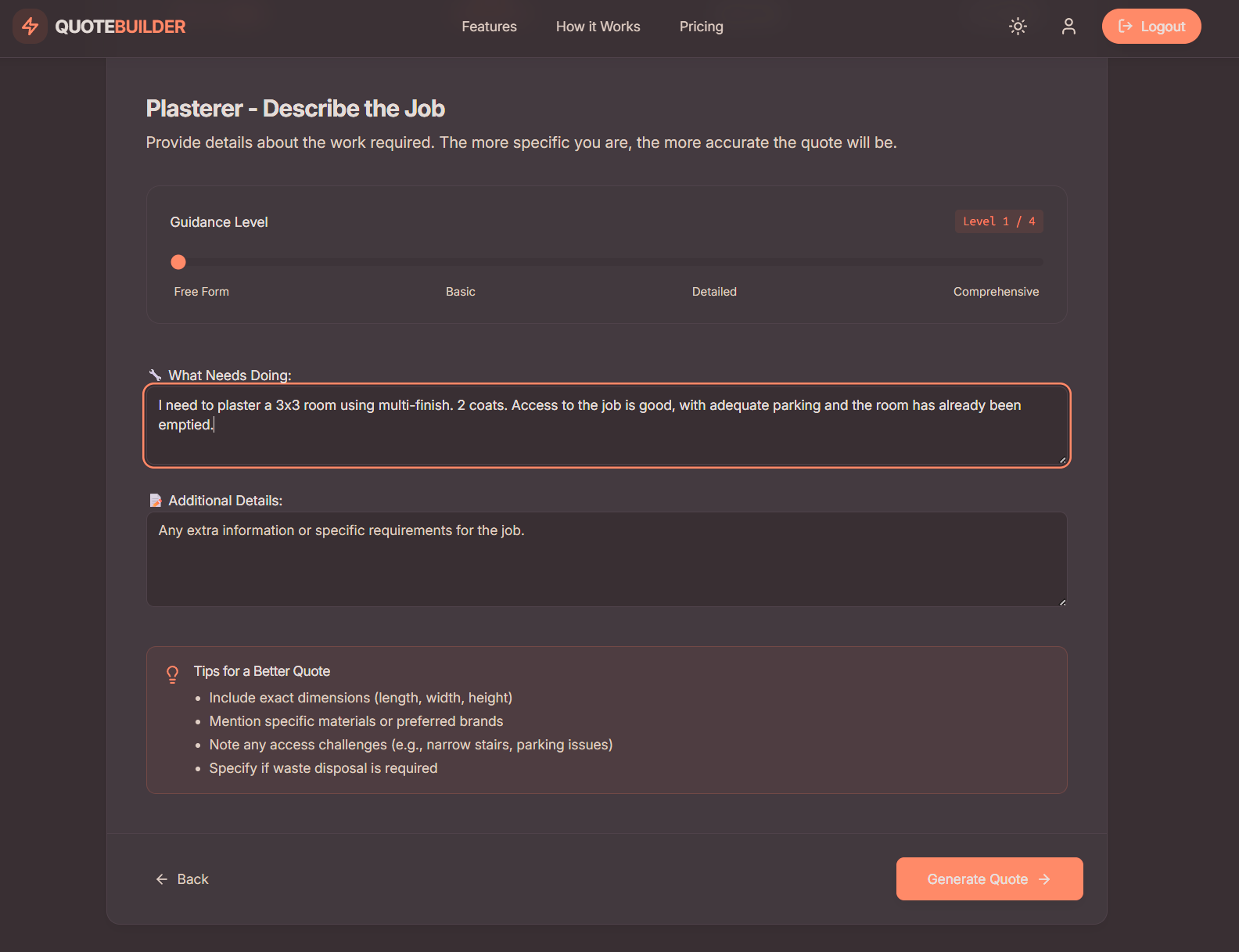 Quote Builder - Professional PDF Quotes - Screenshot 3 showing product features and functionality