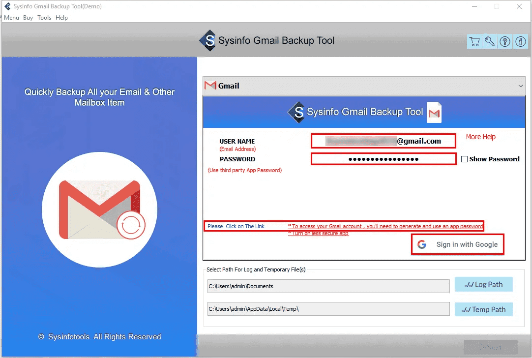 sysinfo gmail備份工具 - 將電子郵件從Gmail帳戶下載到PC或硬盤驅動器。 media 1