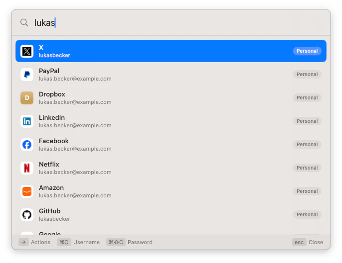 Pass Quick Access screenshot 2