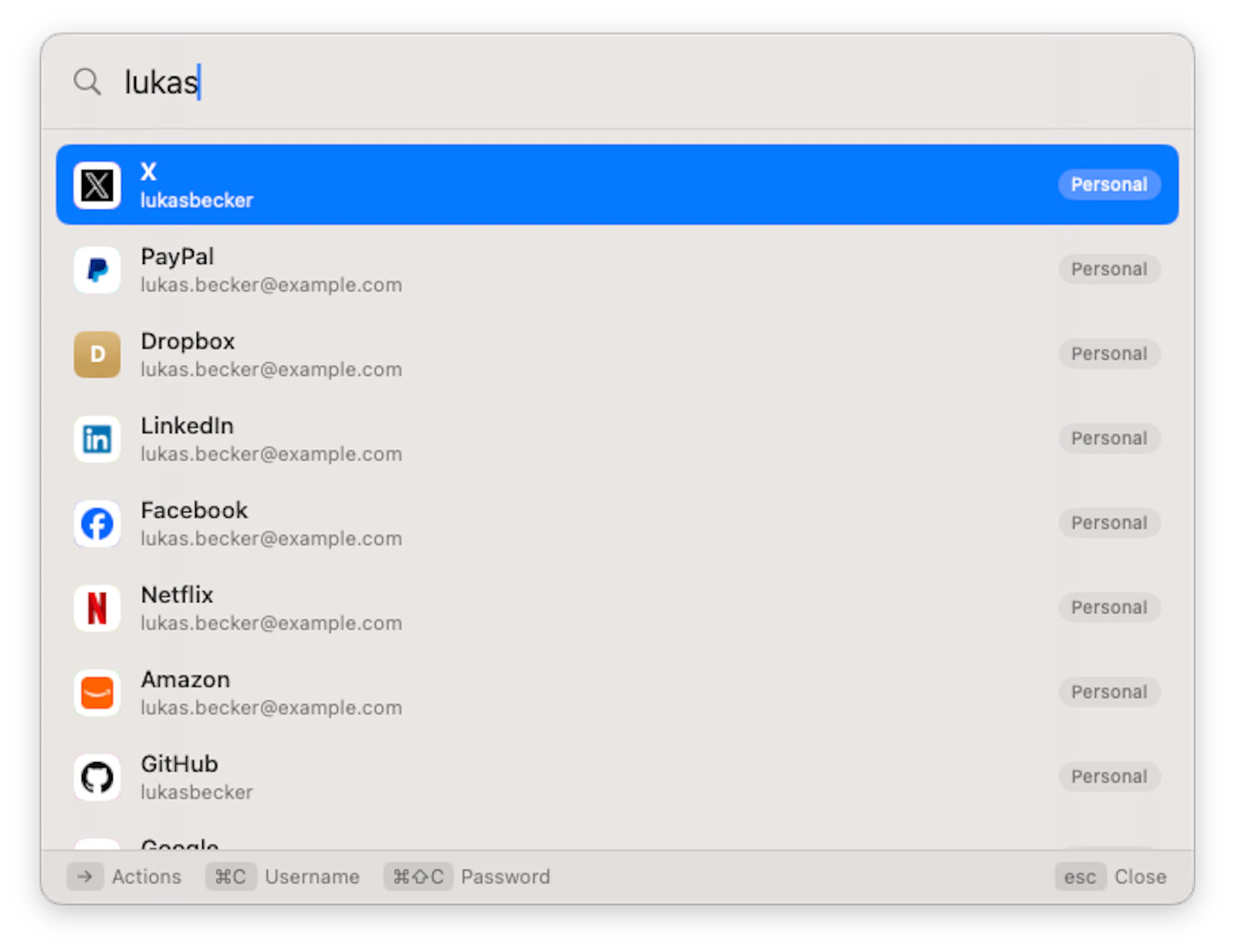 Pass Quick Access screenshot 2