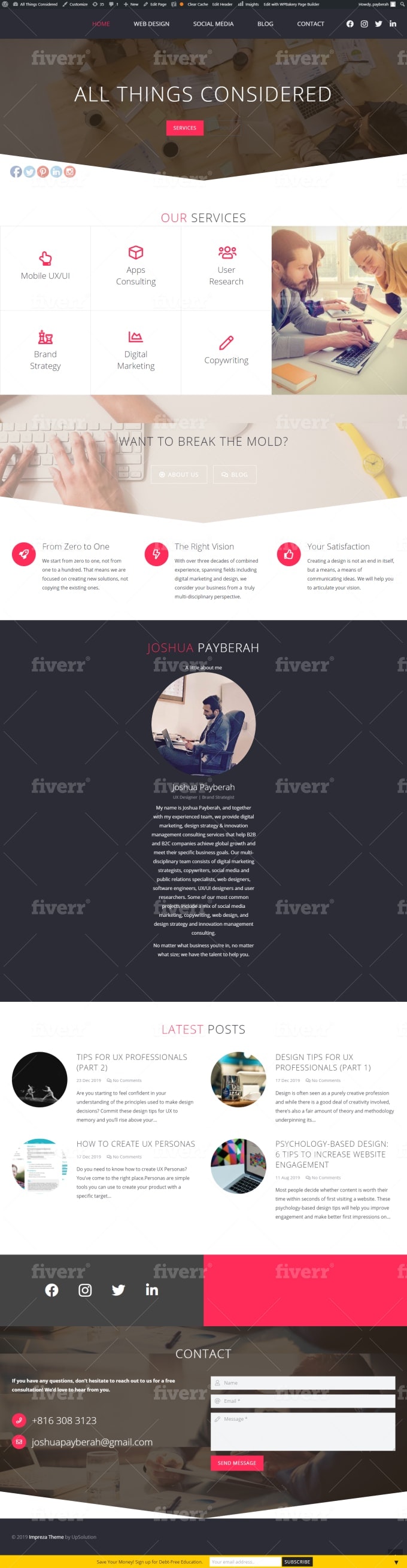 wordpress website gallery image