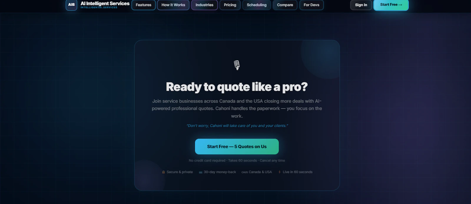 Cahoni Builds Quotes, Schedules by Voice screenshot 10