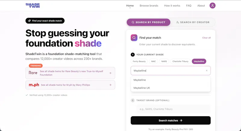 Shadetwin.app screenshot 1
