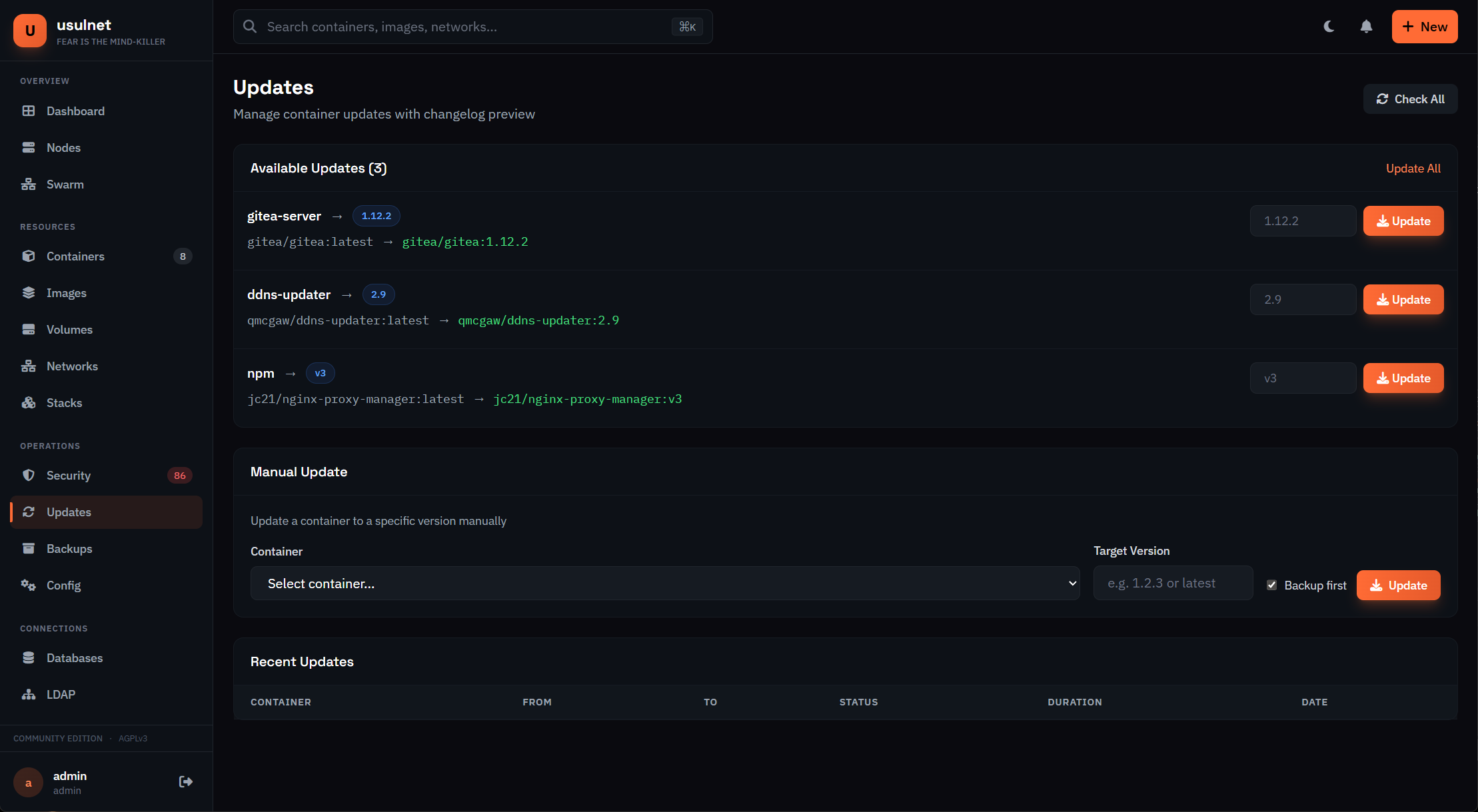 usulnet — DevOps & SysAdmins UI gallery image
