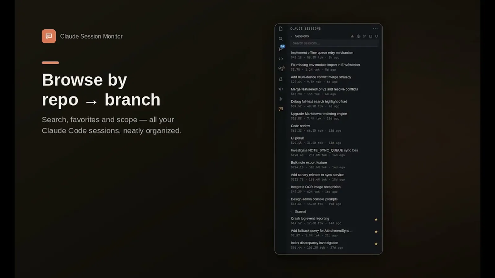 Claude session monitor screenshot 1 (video preview)
