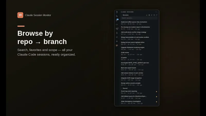Claude session monitor screenshot 1 (video preview)
