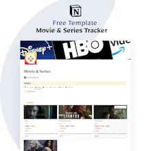 Movie & Series Tracker Free Template gallery image