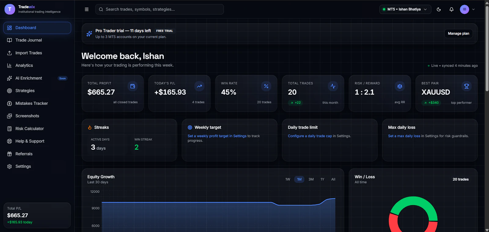 Tradewix screenshot 1