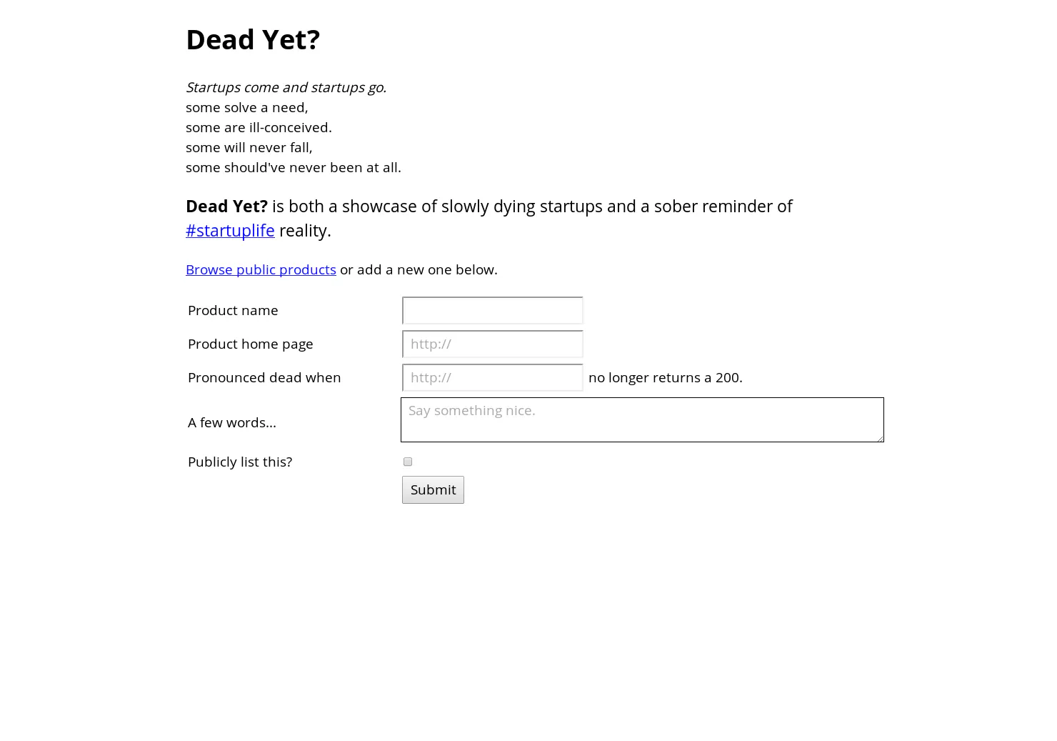 Dead Yet?