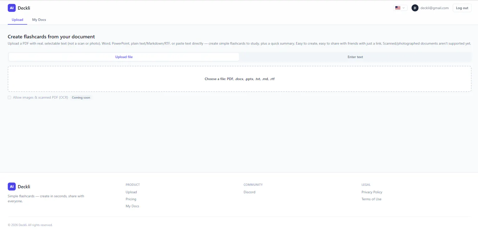 Deckli — Simple Flashcards screenshot 1