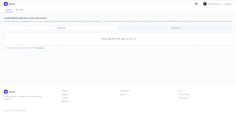 Deckli — Simple Flashcards screenshot 1