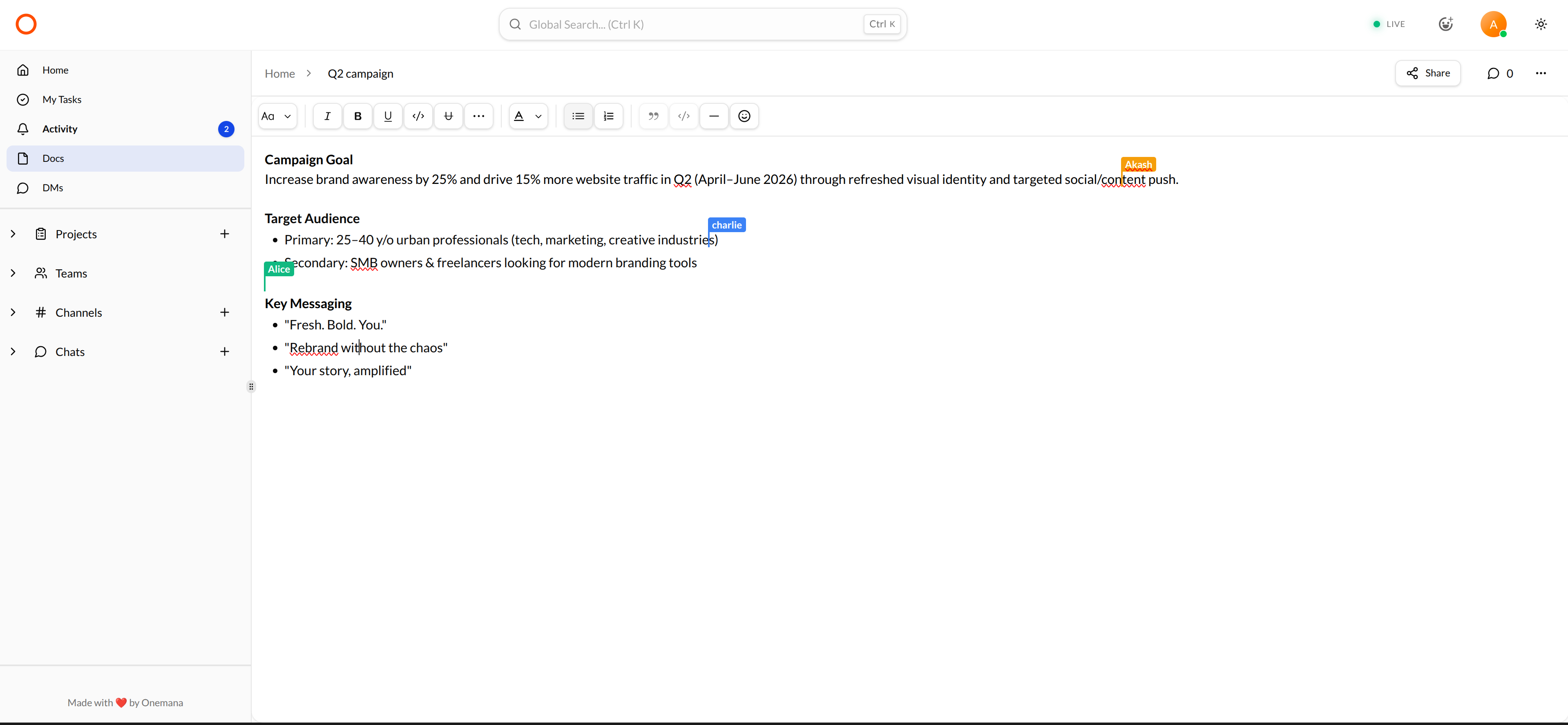 OneCamp gallery image