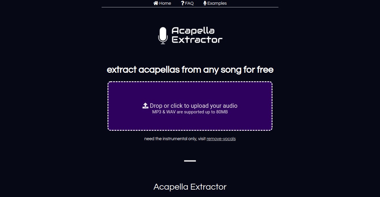 Acapella Extractor media 2