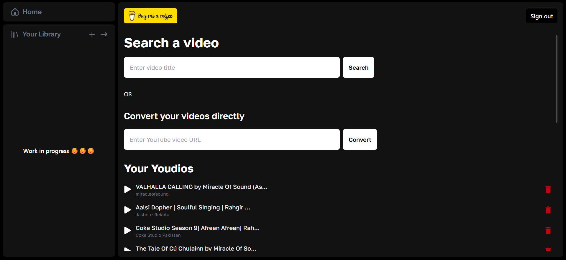 وسائط youdio - قم بتحويل مقاطع فيديو YouTube إلى صندوق صوتي عبر الإنترنت 1