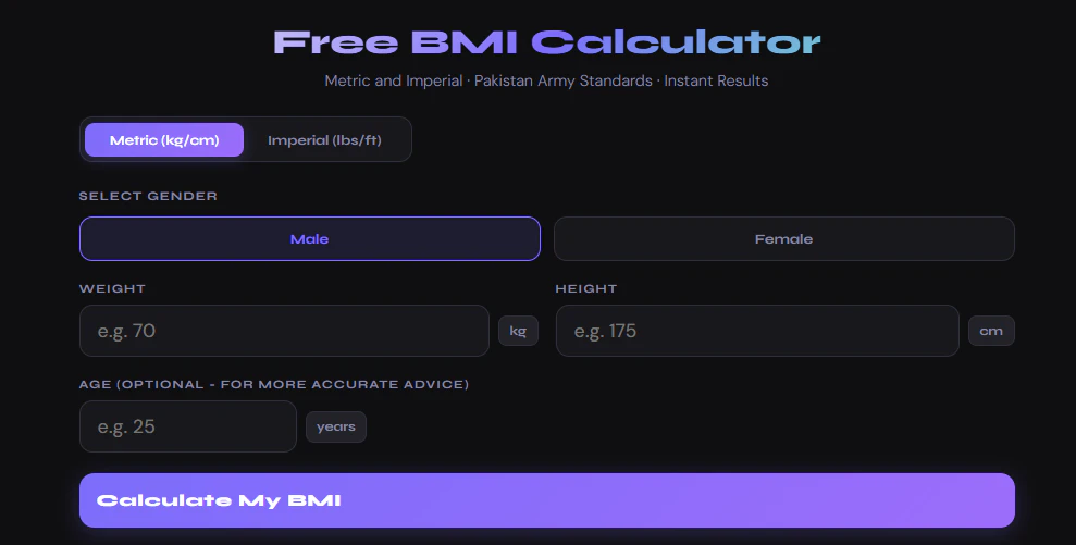 Free BMI Calculator