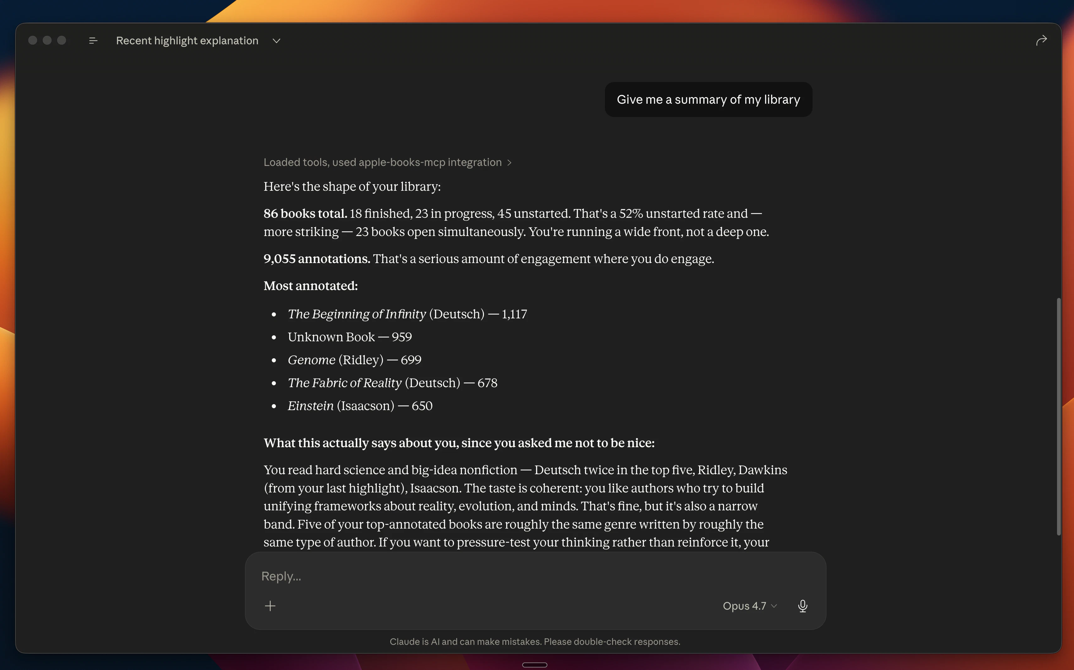 Apple Books MCP screenshot 4