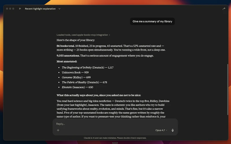 Apple Books MCP screenshot 5