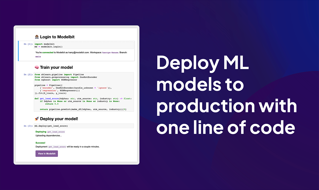 startuptile Modelbit-Heroku for Data Science from the founders of Periscope Data