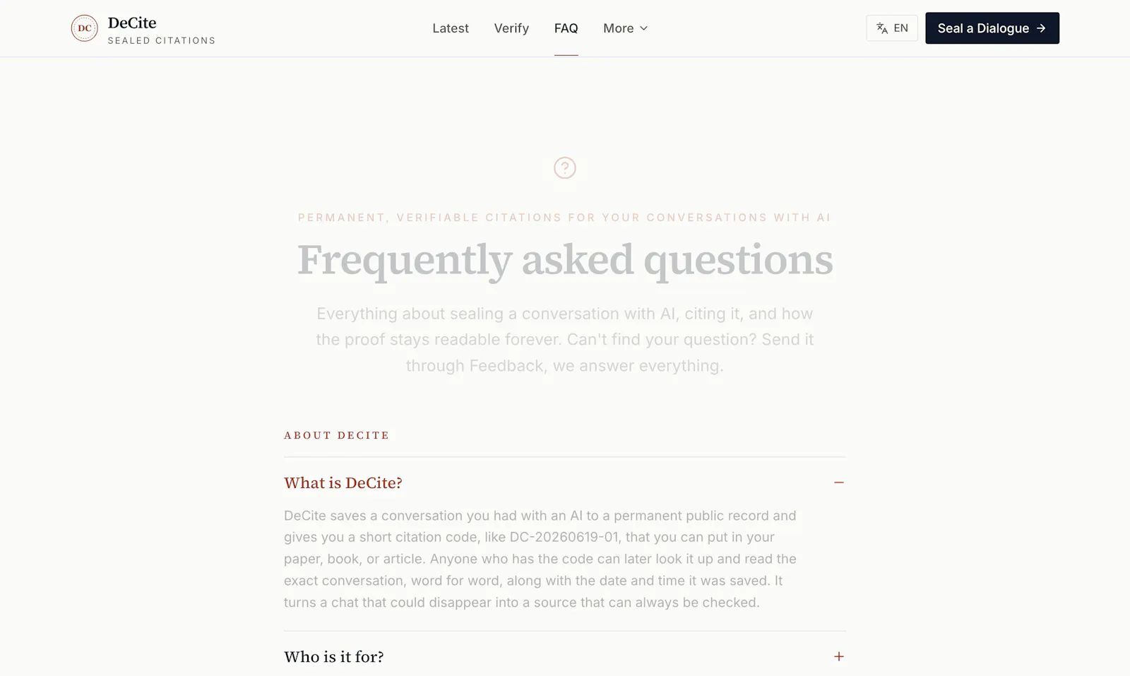 DeCite screenshot 3