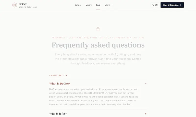 DeCite screenshot 3
