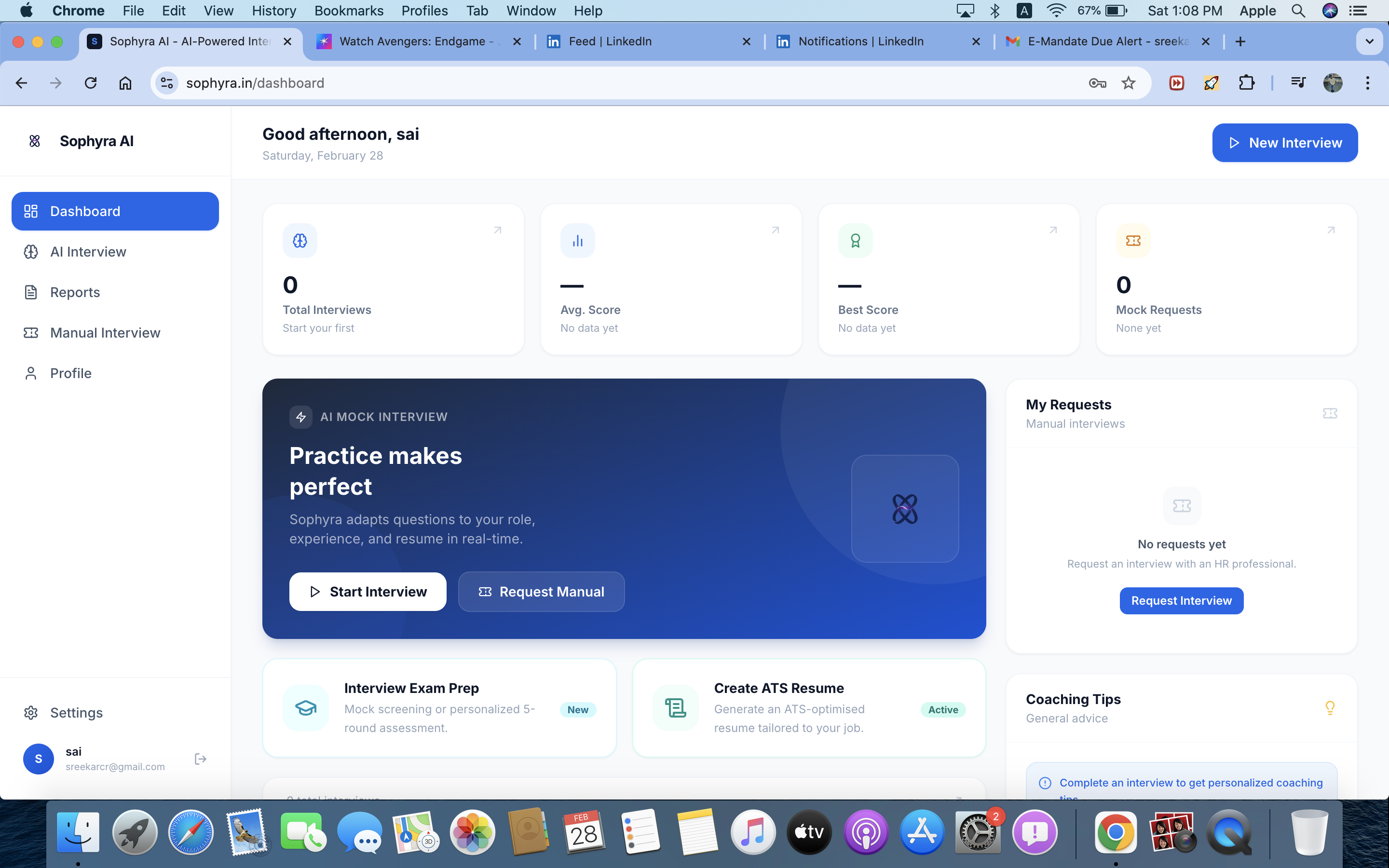 Sophyra – Interview OS - Main product screenshot demonstrating key features and user interface