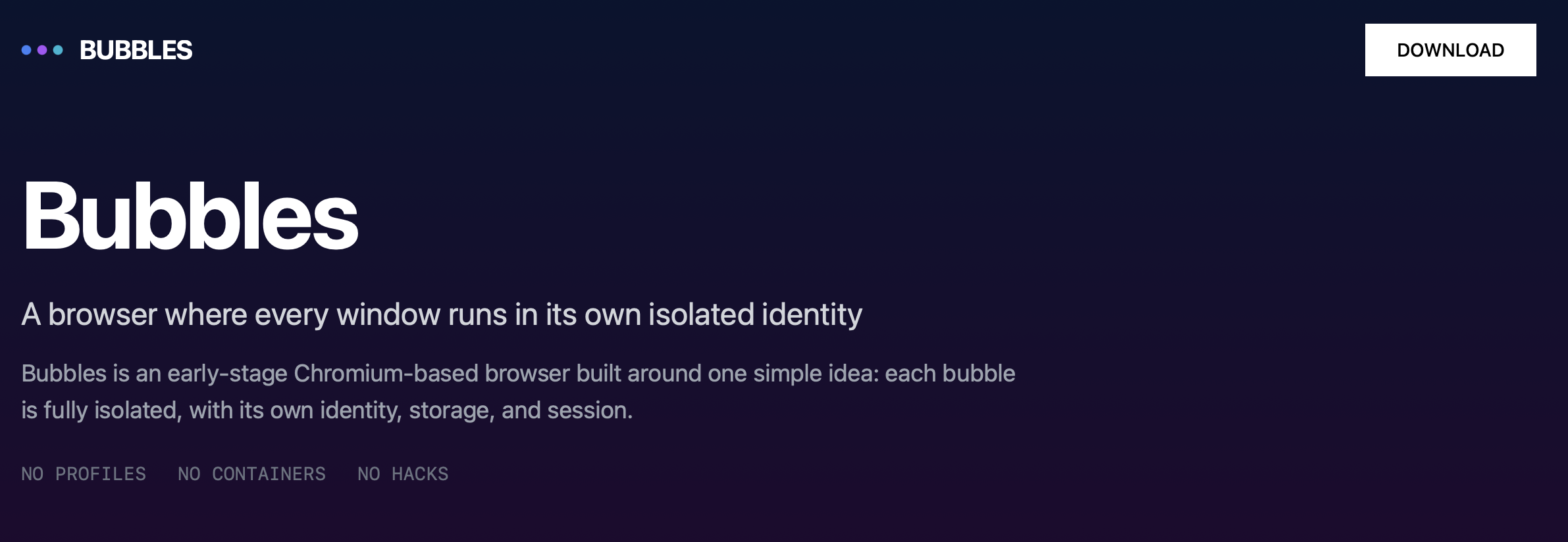 Bubble Browser - Screenshot 4 showing product features and functionality