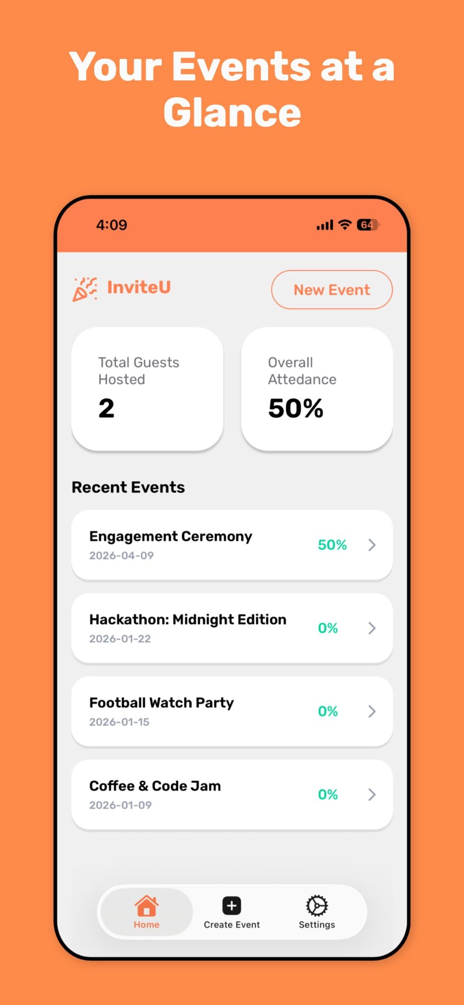 InviteU - Screenshot 2 showing product features and functionality