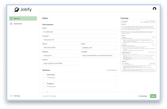 Jobfy - New gen resume builder gallery image
