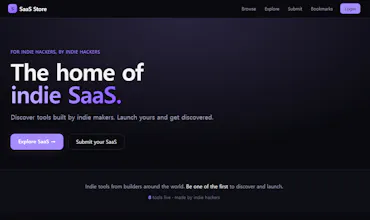SaaS Store — Discover indie SaaS gallery image